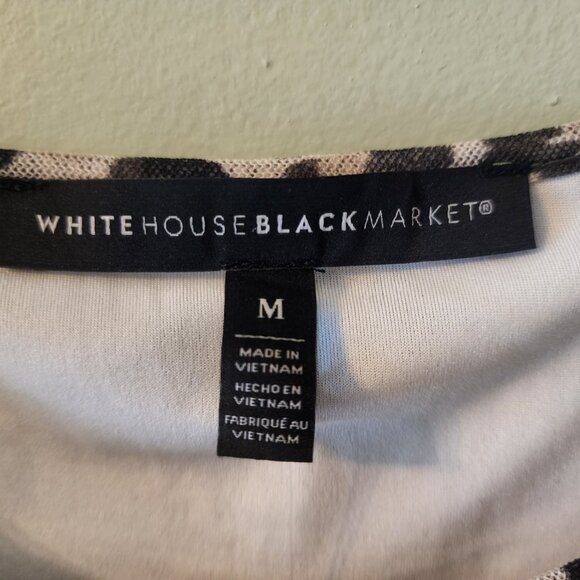 WHBM Camo Smocked Mesh Top, Size M, NWT - Picture 6 of 7